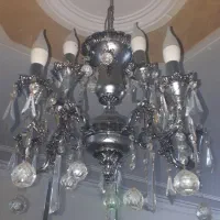 دو عدد لوستر کروم استیل ۱۰ شاخه