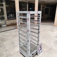 دستگاه گرمکن/پیراشکی ایستاده طبقاتی شیشه ای گرم کن