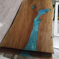 میز تمام چوب گردویی کنده شده تزریقی