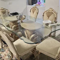 مبلمان ۷ نفره با میز ناهارخوری|مبلمان خانگی و میز عسلی|نشتارود, |دیوار