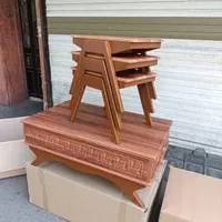 میز عسلی تاشو ۴ تیکه طرحدار یو وی|مبلمان خانگی و میز عسلی|تهران, دروازه شمیران|دیوار