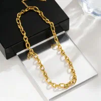 دستبند و گردنبند رولو شاین دار طلایی