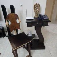 میز تلفن به همراه صندلی