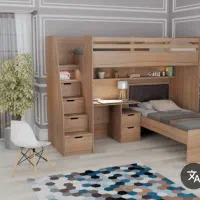 تخت دو طبقه مدل کاپریس برند آوید به همراه میزتحریر