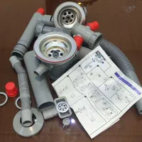 پک کامل سیفون سینک دو لگنه