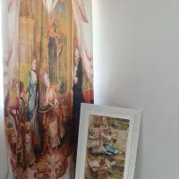 پرده مخمل پانچی و تابلو نقاشی فرانسوی طرح شاعر