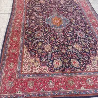 فرش دستباف ساروق سرمه ای نخ فرنگ ۶ زر|فرش|اراک, |دیوار