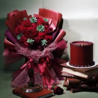 دسته گل و کیک