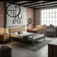 تخت خواب دونفره فلزی یک نفره تشک افرا (آرکا صنعت)
