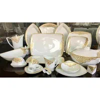 ظروف پذیرایی لب طلا ۱۲ نفره پردیس کاملا نو