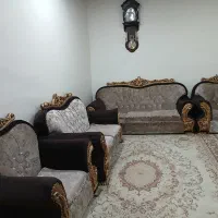 مبلمان هفت نفره تمیز همراه با میز جلو مبلی|مبلمان خانگی و میز عسلی|شوشتر, |دیوار