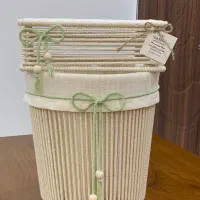 سطل و جا دستمال مکرومه