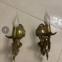 جفت چراغ برنز قدیمی