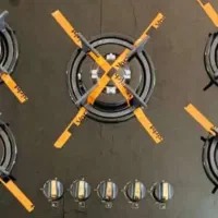 اجاق‌گاز رومیزی ۵ شعله شیشه