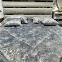 سرویس خواب پرنس طوسی زرین کالا|تخت و سرویس خواب|یاسوج, |دیوار