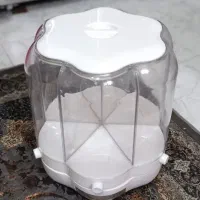 جا حبوباتی چرخان شش عددی گل|ظروف نگهدارنده، پلاستیکی، یک‌بارمصرف|شیراز, پودنک|دیوار