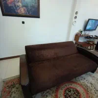 یک دست مبل ۸ نفره تخت خواب شو ۳ حالته سالم|مبلمان خانگی و میز عسلی|رشت, چله خانه|دیوار