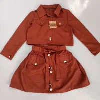 کت دامن کتان/بلوز شلوار/لباس بچه