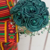 دستگل روبانی عروس|گل مصنوعی|سراوان, |دیوار