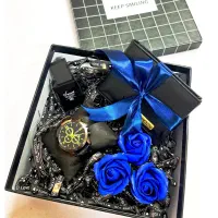 باکس گل همراه لوازم برای روز مرد