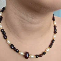 گردنبند گارنت جواهر دستساز تورمالین نقره تایلندی|بدلیجات|تهران, پامنار|دیوار