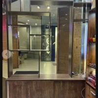 قفسه و ویترین  و کمد ریلی ام دی اف