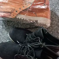 کفش زنانه ساق دارمشکی سایز۳۸قهوه ای ۳۷