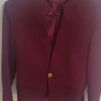 کت زرشکی اسپرت پسرانه یقه دیپلمات