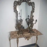 آئینه شمعدان و کنسول برنزی