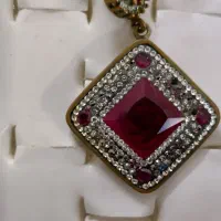 گردن آویز نقره با سنگ عقیق و الماس تراش .|جواهرات|قم, نیروگاه|دیوار