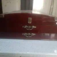 سرویس ۱۳۰ پارچه المانی تلیپ با جعبه چوبی