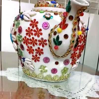 قوری تزئینی دکوری نو نو هنر دست هنرمند|صنایع دستی و سایر لوازم تزئینی|اصفهان, قلعه طبره|دیوار