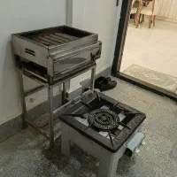 منقل کباب پز گازی 7 چدن با پایه