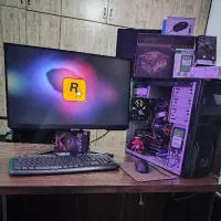 کیس کامپیوتر گیمینگi5رم16گرافیک8+ssd+لوازم جانبی