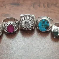 تعدادی انگشتر دست ساز نقره 925|جواهرات|آشتیان, |دیوار