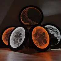 سفارش ماه های درخشان سه بعدی|ساعت دیواری و تزئینی|سنندج, |دیوار