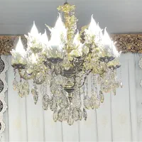 لوستر ۶ شاخه برنجی|لوستر و چراغ آویز|قرچک, زیبا شهر|دیوار