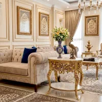 میز تلفن و اباژور تابان