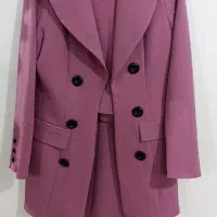 کت شلوار صورتی ساده