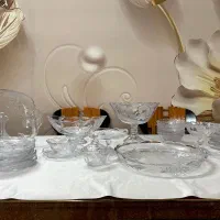 سرویس پذیرایی کریستال ژاپنی  گل لیلیوم|ظروف سرو و پذیرایی|اسلام‌شهر, مطهری|دیوار