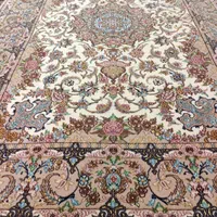 فرش اصفهان چله وگل ابریشم 60 رج در انواع طرح و رنگ|فرش|تهران, فرمانیه|دیوار