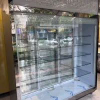 یخچال صنعتی ویترینی فروشگاهی ایستاده دو طرف
