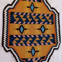 گلیم و گلیم پرده دست بافت پشمی