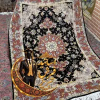 قالیچه ۳متری علیا مشکی اصل آذرشهر/اساتید فرش تبریز