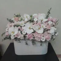 باکس گل طبیعی ارکیده و رز فوری