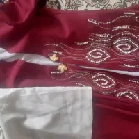لباسه مجلسی ۳ تیکه کلا ی شب پوشیده شده