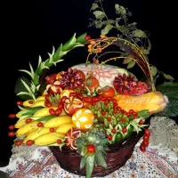 میوه آرایی سبدمیوه یلدا/حکاکی کدووهندوانه/گیفت/ژله