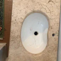 روشویی صفحه سنگ و بدنه پلی وود