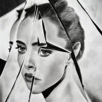 تابلو نقاشی سیاه قلم