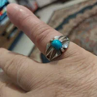 انگشتر نقره اصل سنگ فیروزه نیشابور|جواهرات|رشت, سلیمانداراب|دیوار